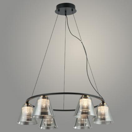 Люстра MDM-8257/6 BK+SG черный 14W LED 3000K d745 h1190, HAO24